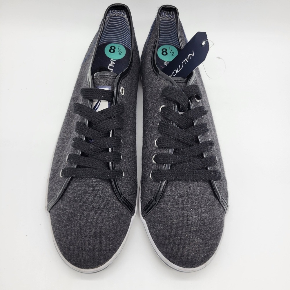 NEW Nautica Lanyard Womens Charcoal Gray Heather Low Top Sneakers Size 8.5